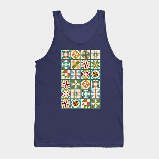 All-Over Quilt Print Tank Top by Slightly Unhinged